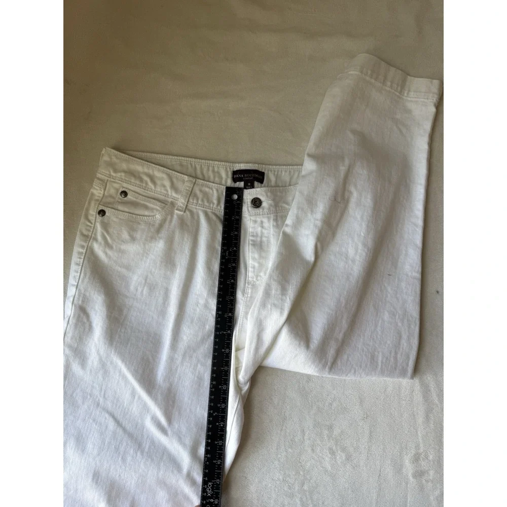 NWT Dana Buchman‎ Pants Signature Women's White Cropped Capri Pants Size 14